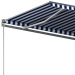 vidaXL Copertină autonomă retractabilă automat albastru&alb 300x250 cm vidaXL Copertină autonomă retractabilă automat albastru&alb 300x250 cm