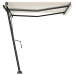 vidaXL Copertină autonomă retractabilă automat, crem, 300x250 cm vidaXL Copertină autonomă retractabilă automat, crem, 300x250 cm