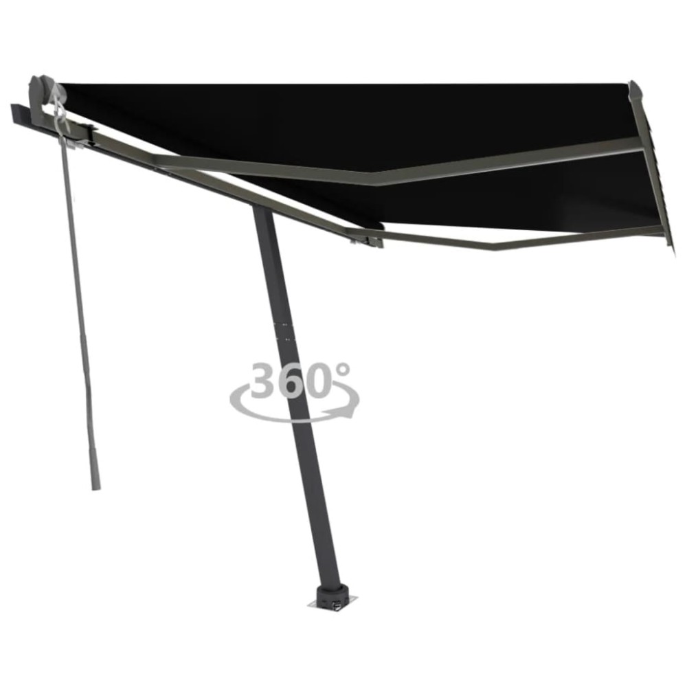 vidaXL Copertină autonomă retractabilă automat, antracit, 300x250 cm