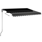 vidaXL Copertină autonomă retractabilă automat, antracit, 300x250 cm