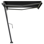 vidaXL Copertină autonomă retractabilă automat, antracit, 300x250 cm