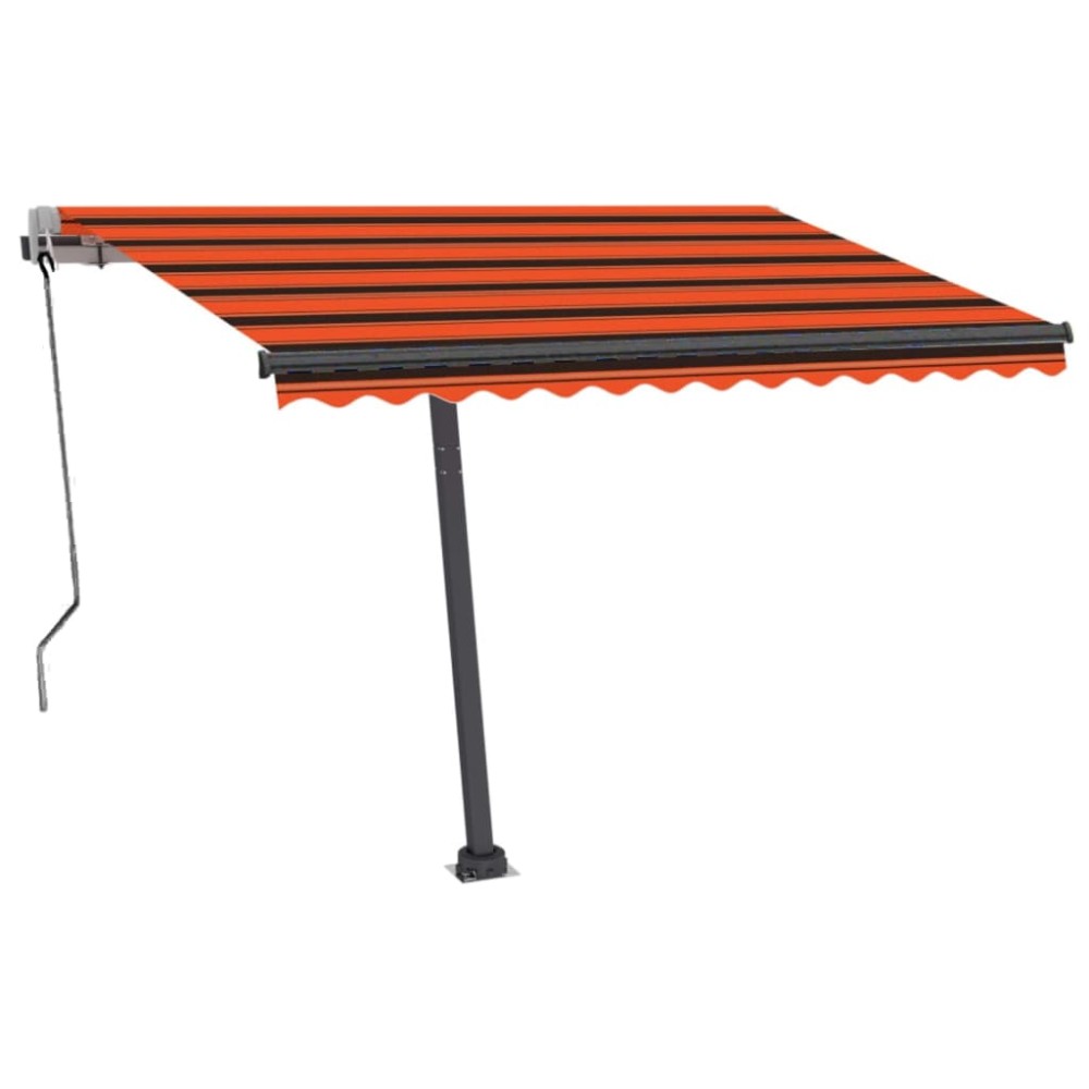 vidaXL Copertină autonomă retractabilă automat oranj&maro 300x250 cm