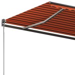 vidaXL Copertină autonomă retractabilă automat oranj&maro 300x250 cm vidaXL Copertină autonomă retractabilă automat oranj&maro 300x250 cm