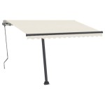 vidaXL Copertină autonomă retractabilă automat, crem, 350x250 cm vidaXL Copertină autonomă retractabilă automat, crem, 350x250 cm
