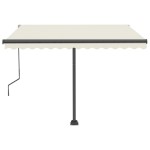 vidaXL Copertină autonomă retractabilă automat, crem, 350x250 cm vidaXL Copertină autonomă retractabilă automat, crem, 350x250 cm