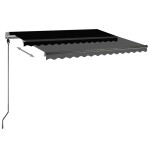 vidaXL Copertină autonomă retractabilă automat, antracit, 350x250 cm vidaXL Copertină autonomă retractabilă automat, antracit, 350x250 cm