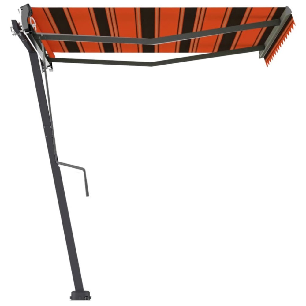 vidaXL Copertină autonomă retractabilă automat, oranj&maro 350x250 cm