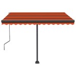 vidaXL Copertină autonomă retractabilă automat, oranj&maro 350x250 cm vidaXL Copertină autonomă retractabilă automat, oranj&maro 350x250 cm