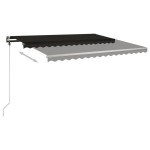 vidaXL Copertină autonomă retractabilă manual, antracit, 400x300 cm vidaXL Copertină autonomă retractabilă manual, antracit, 400x300 cm