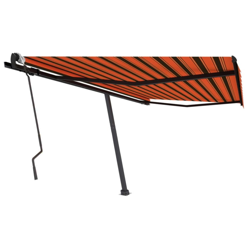 vidaXL Copertină autonomă retractabil manual portocaliu/maro 400x300cm