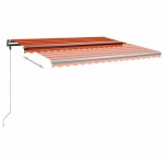 vidaXL Copertină autonomă retractabil manual portocaliu/maro 400x300cm vidaXL Copertină autonomă retractabil manual portocaliu/maro 400x300cm
