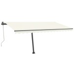 vidaXL Copertină autonomă retractabilă automat, crem, 400x300 cm vidaXL Copertină autonomă retractabilă automat, crem, 400x300 cm