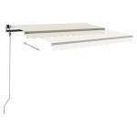 vidaXL Copertină autonomă retractabilă automat, crem, 400x300 cm vidaXL Copertină autonomă retractabilă automat, crem, 400x300 cm