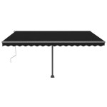 vidaXL Copertină autonomă retractabilă automat, antracit, 400x300 cm vidaXL Copertină autonomă retractabilă automat, antracit, 400x300 cm