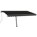 vidaXL Copertină autonomă retractabilă automat, antracit, 400x300 cm vidaXL Copertină autonomă retractabilă automat, antracit, 400x300 cm