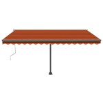 vidaXL Copertină autonomă retractabilă automat oranj&maro 400x300 cm vidaXL Copertină autonomă retractabilă automat oranj&maro 400x300 cm