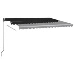 vidaXL Copertină automată cu senzor vânt & LED, antracit, 400x300 cm