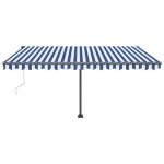 vidaXL Copertină autonomă retractabilă automat albastru&alb 450x300 cm vidaXL Copertină autonomă retractabilă automat albastru&alb 450x300 cm