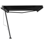 vidaXL Copertină autonomă retractabilă automat, antracit, 450x300 cm vidaXL Copertină autonomă retractabilă automat, antracit, 450x300 cm