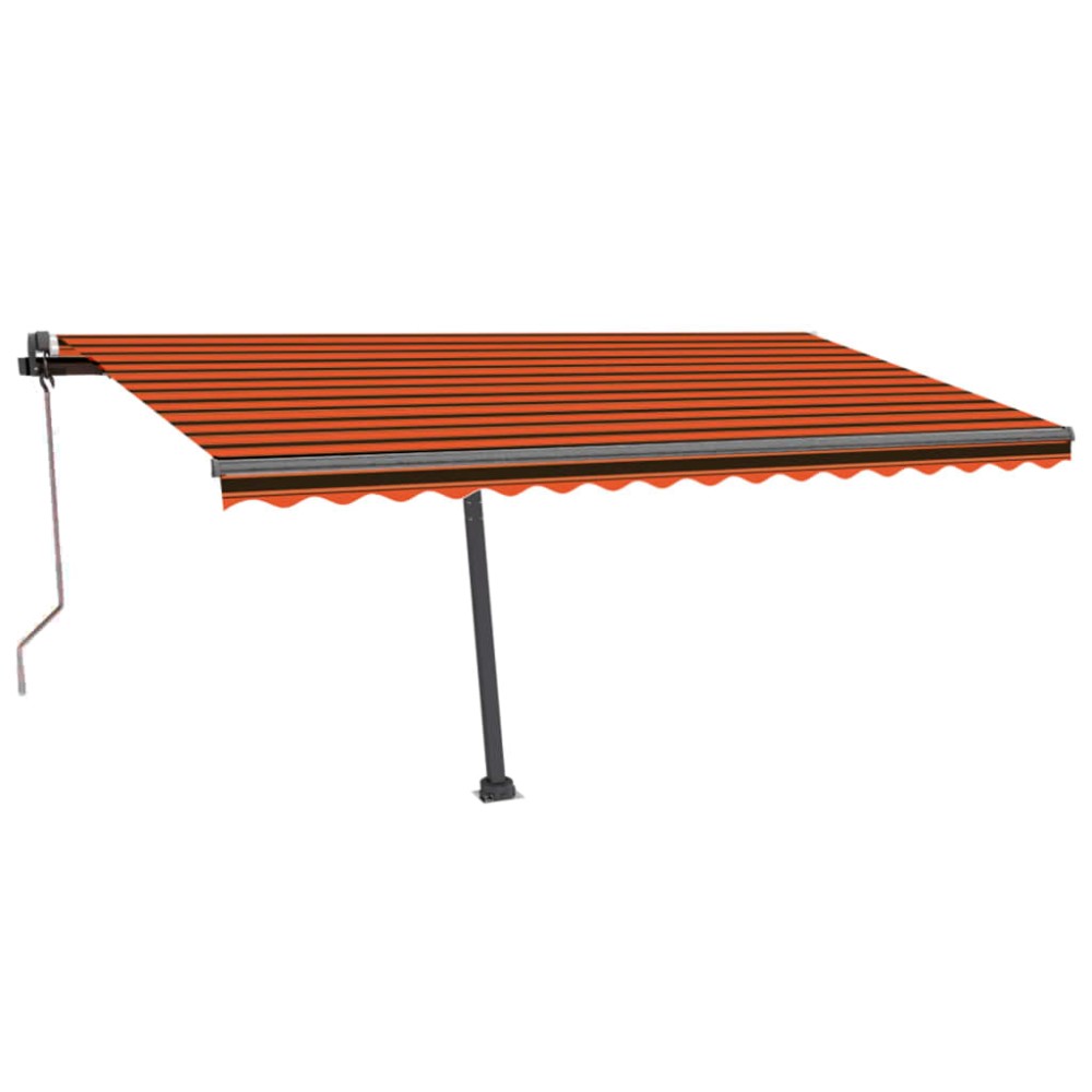 vidaXL Copertină autonomă retractabilă automat oranj&maro 450x300 cm
