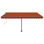 vidaXL Copertină autonomă retractabilă automat oranj&maro 450x300 cm vidaXL Copertină autonomă retractabilă automat oranj&maro 450x300 cm