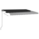 vidaXL Copertină automată cu senzor vânt & LED, antracit, 450x300 cm