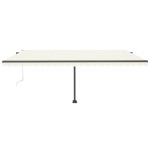 vidaXL Copertină automată cu senzor vânt & LED, crem, 500x300 cm vidaXL Copertină automată cu senzor vânt & LED, crem, 500x300 cm