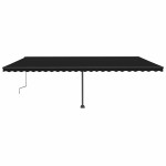 vidaXL Copertină autonomă retractabilă manual, antracit, 600x300 cm vidaXL Copertină autonomă retractabilă manual, antracit, 600x300 cm