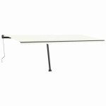 vidaXL Copertină autonomă retractabilă automat, crem, 600x300 cm vidaXL Copertină autonomă retractabilă automat, crem, 600x300 cm