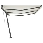 vidaXL Copertină autonomă retractabilă automat, crem, 600x300 cm vidaXL Copertină autonomă retractabilă automat, crem, 600x300 cm