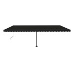vidaXL Copertină autonomă retractabilă automat, antracit, 600x300 cm vidaXL Copertină autonomă retractabilă automat, antracit, 600x300 cm