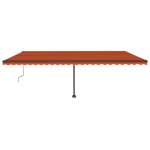 vidaXL Copertină retractabilă automat portocaliu & maro 600x300 cm