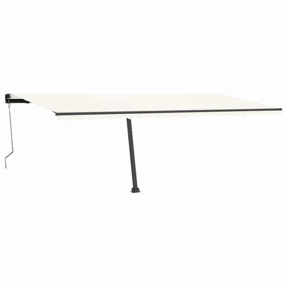 vidaXL Copertină automată cu LED & senzor vânt, crem, 600x300 cm
