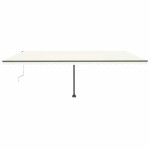 vidaXL Copertină automată cu LED & senzor vânt, crem, 600x300 cm vidaXL Copertină automată cu LED & senzor vânt, crem, 600x300 cm