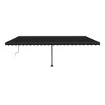 vidaXL Copertină automată cu senzor vânt & LED, antracit, 600x300 cm vidaXL Copertină automată cu senzor vânt & LED, antracit, 600x300 cm