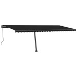vidaXL Copertină automată cu senzor vânt & LED, antracit, 600x300 cm vidaXL Copertină automată cu senzor vânt & LED, antracit, 600x300 cm