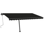 vidaXL Copertină autonomă retractabilă manual, antracit, 400x350 cm vidaXL Copertină autonomă retractabilă manual, antracit, 400x350 cm