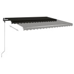 vidaXL Copertină autonomă retractabilă manual, antracit, 400x350 cm vidaXL Copertină autonomă retractabilă manual, antracit, 400x350 cm