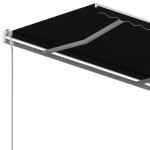 vidaXL Copertină autonomă retractabilă manual, antracit, 400x350 cm vidaXL Copertină autonomă retractabilă manual, antracit, 400x350 cm