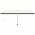 vidaXL Copertină autonomă retractabilă automat, crem, 400x350 cm vidaXL Copertină autonomă retractabilă automat, crem, 400x350 cm