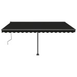 vidaXL Copertină autonomă retractabilă automat, antracit, 400x350 cm vidaXL Copertină autonomă retractabilă automat, antracit, 400x350 cm