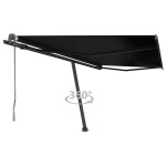 vidaXL Copertină autonomă retractabilă automat, antracit, 400x350 cm vidaXL Copertină autonomă retractabilă automat, antracit, 400x350 cm