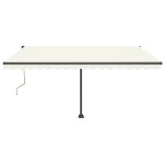 vidaXL Copertină automată cu senzor vânt & LED, crem, 400x350 cm vidaXL Copertină automată cu senzor vânt & LED, crem, 400x350 cm