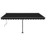 vidaXL Copertină automată cu senzor vânt & LED, antracit, 400x350 cm