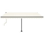 vidaXL Copertină autonomă retractabilă automat, crem, 450x350 cm vidaXL Copertină autonomă retractabilă automat, crem, 450x350 cm