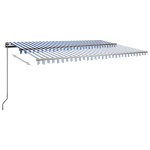 vidaXL Copertină autonomă retractabilă automat albastru&alb 500x350 cm vidaXL Copertină autonomă retractabilă automat albastru&alb 500x350 cm