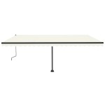 vidaXL Copertină autonomă retractabilă automat, crem, 500x350 cm vidaXL Copertină autonomă retractabilă automat, crem, 500x350 cm