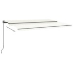 vidaXL Copertină autonomă retractabilă automat, crem, 500x350 cm vidaXL Copertină autonomă retractabilă automat, crem, 500x350 cm