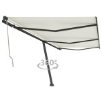 vidaXL Copertină autonomă retractabilă automat, crem, 600x350cm vidaXL Copertină autonomă retractabilă automat, crem, 600x350cm