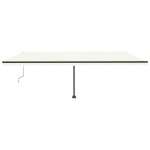 vidaXL Copertină autonomă retractabilă automat, crem, 600x350cm vidaXL Copertină autonomă retractabilă automat, crem, 600x350cm